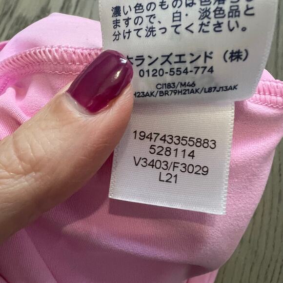 Lands End Pink Swimsuit Tankini Top Size 10 - Picture 9 of 9